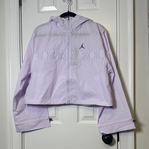 Nike Air Jordan Dri-Fit Lavender Cropped Windbreaker Jacket M NWT